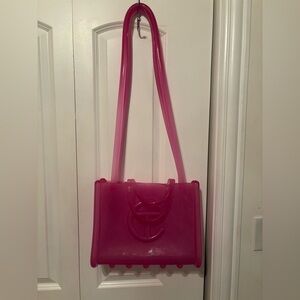 Stylish Pink Transparent Handbag